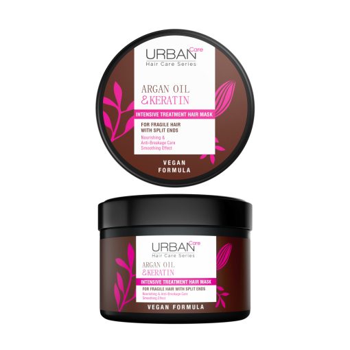 Intenzív tápláló és töredezés elleni hajpakolás argánolajjal és keratinnal 230 ml