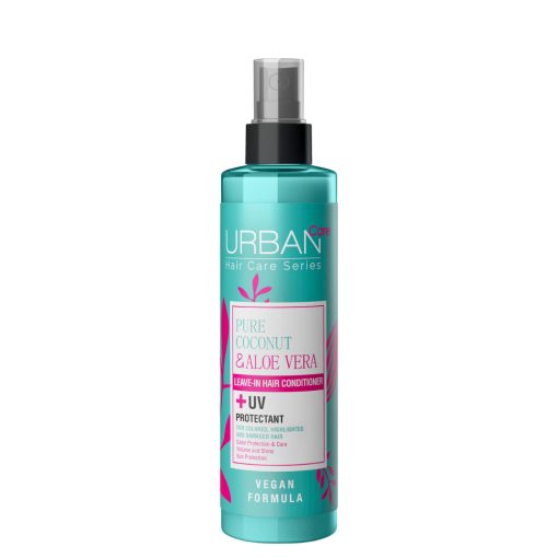 Szín- és fényvédő öblítés nélküli hajápoló spray kókuszolajjal és aloe verával 200 ml